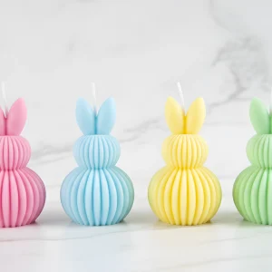 Easter Grooved Bunny Candle | Small Ears