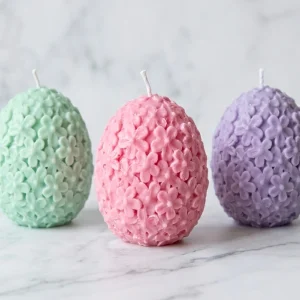 Easter Flower Egg Candle | Large