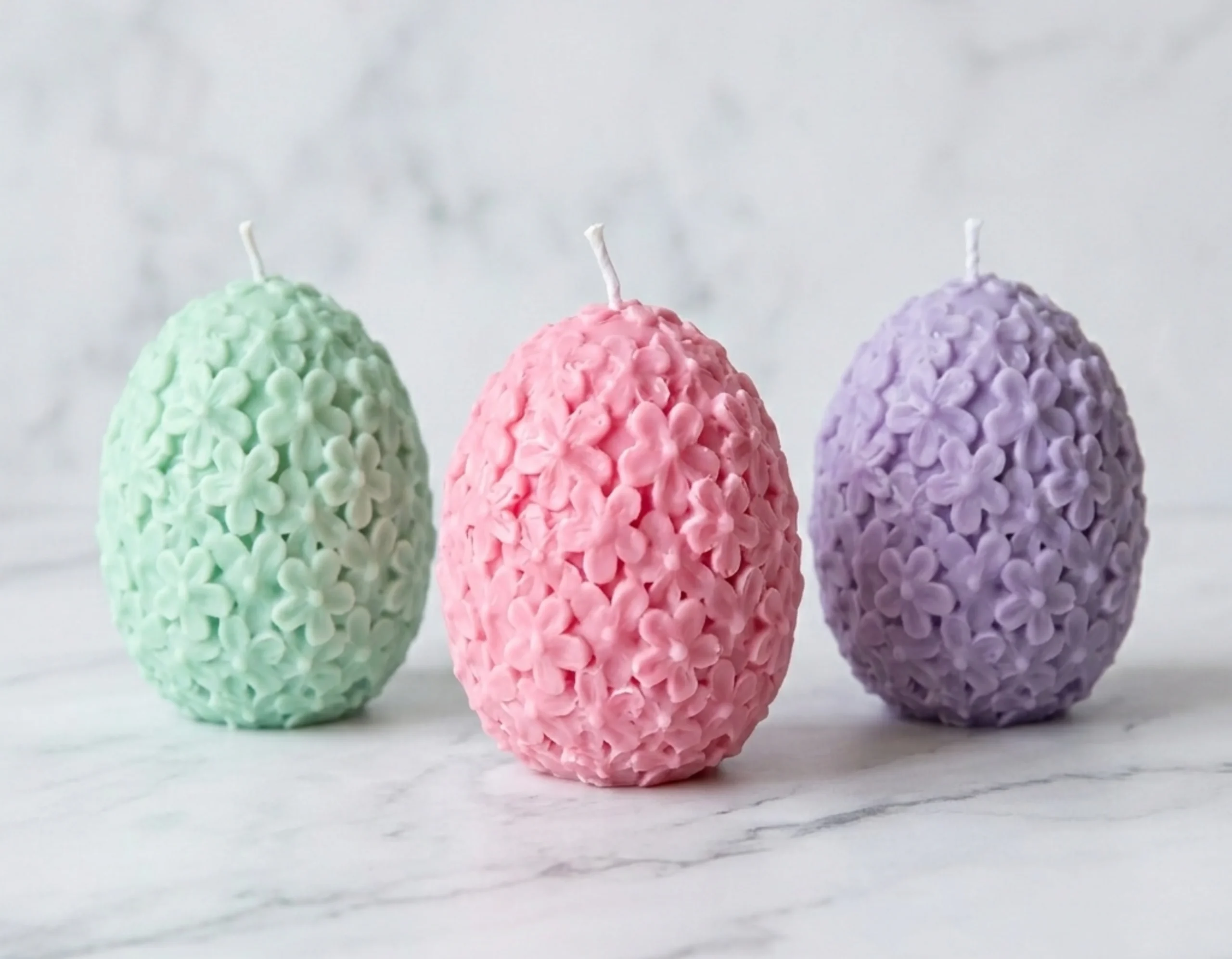 Easter Flower Egg Candle | Large