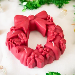 Christmas Wreath Table Candle