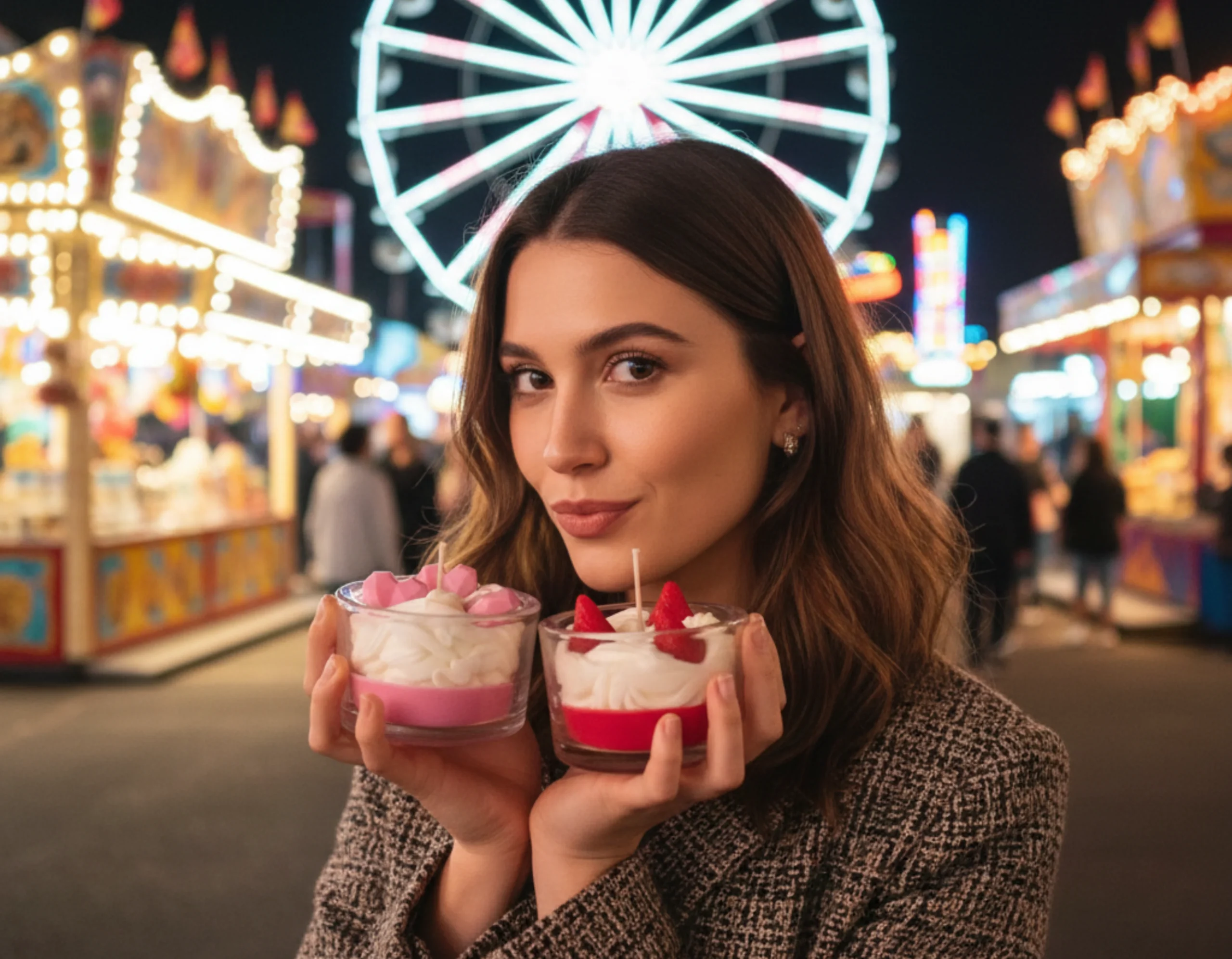 Strawberries & Cream Valentine Candle - Image 5