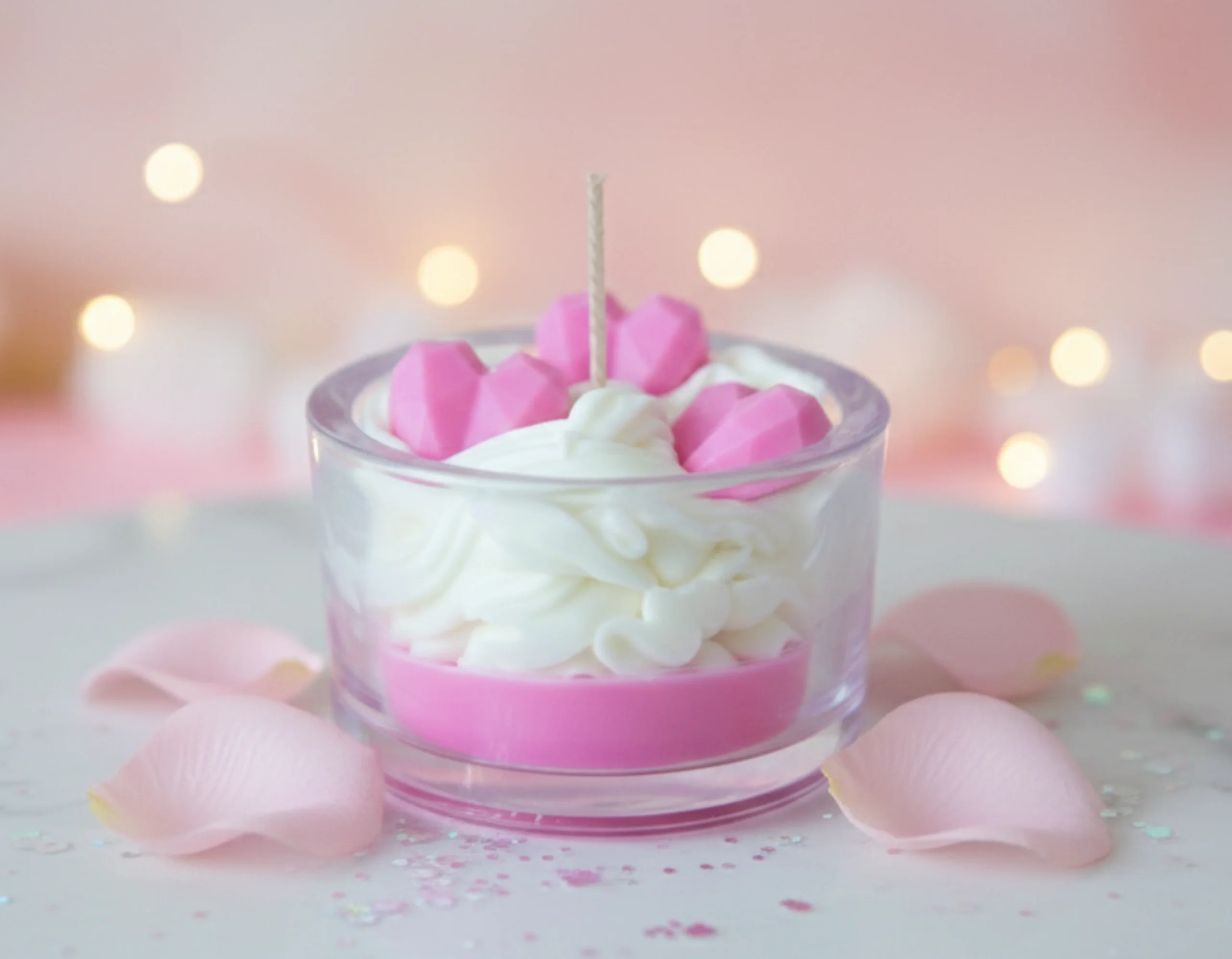 Strawberries & Cream Valentine Candle - Image 2